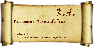 Kelemen Azucséna névjegykártya
